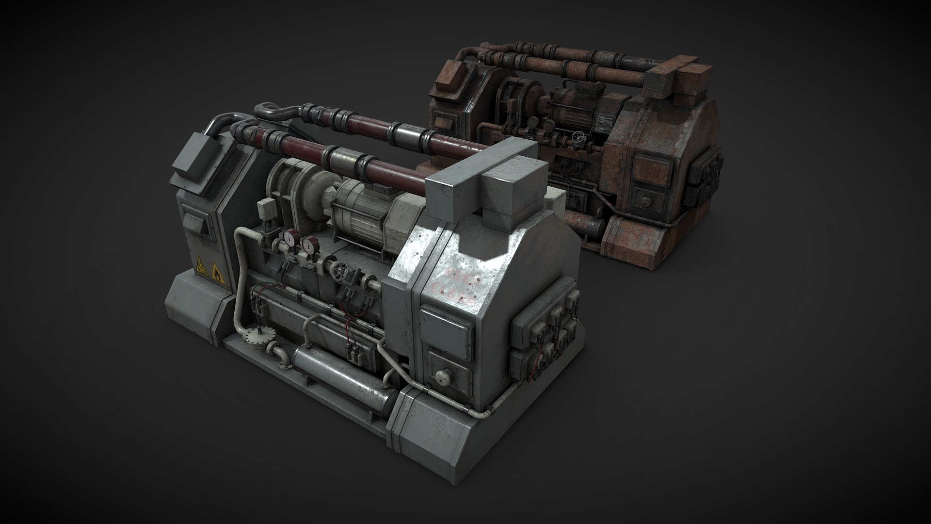 3D model Machinery device - This is a 3D model of the Machinery device. The 3D model is about a machine on the counter.