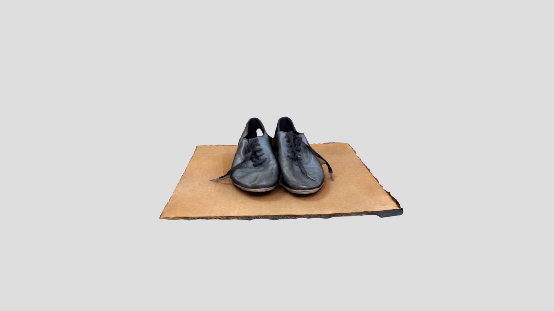 Black Lace Up Tap Shoes (Mens:Leather)