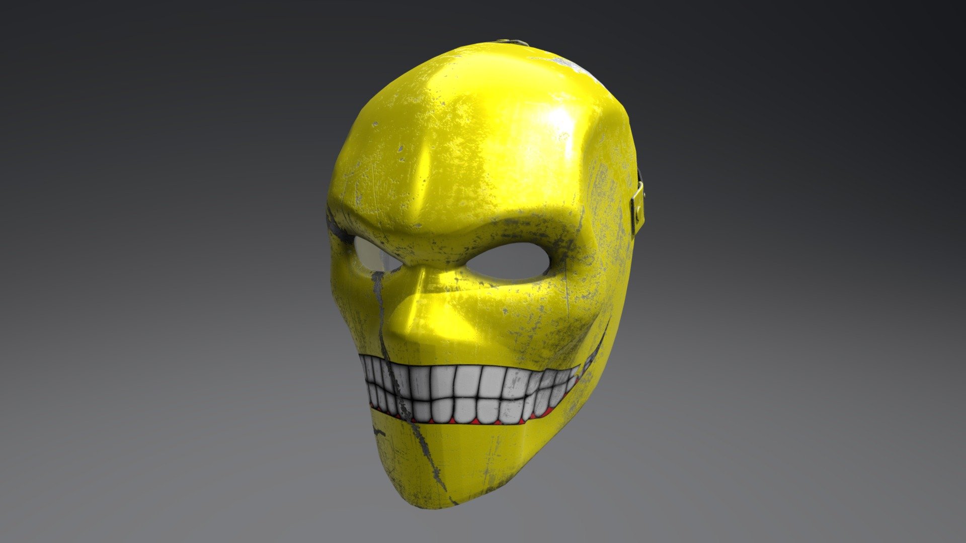 Bank Robber Mask (Smiley) Buy Royalty Free 3D model by