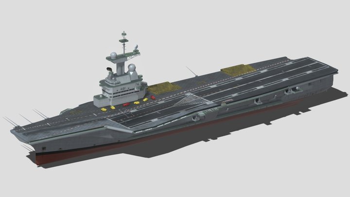 Charles De Gaulle Aircraft Carrier – Kostenloses 3D-Modell STL
