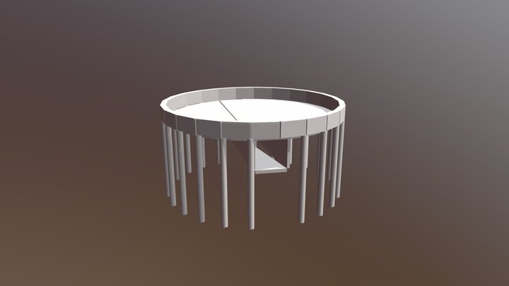 Base de silo SL10 Comil 3D Model