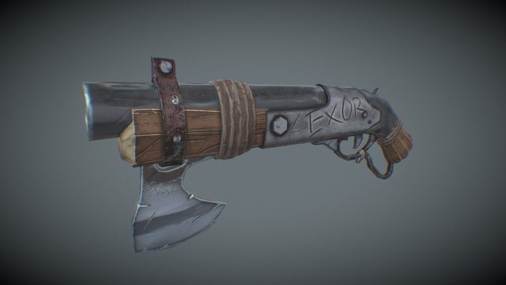 Shotgun Post Apocalypse 3D Model