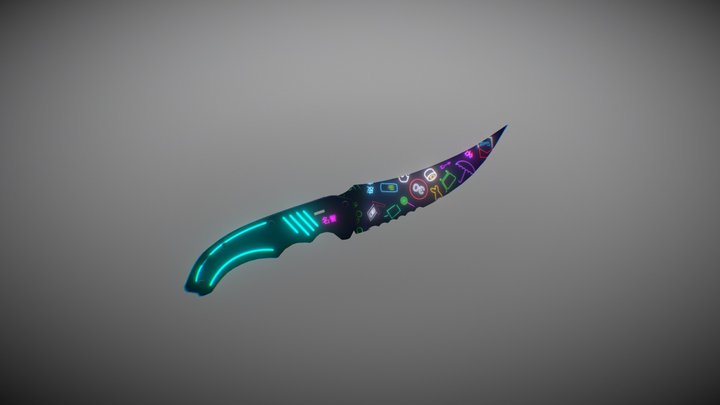 Flip Knife | Japanese Neons 3D Model