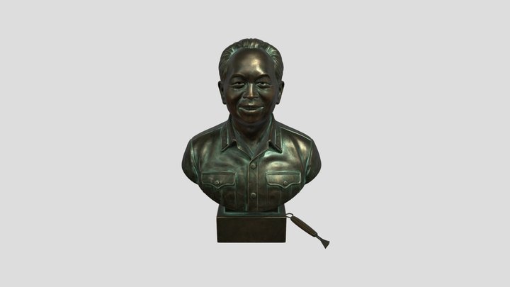 Clay Bust of a Smiling Gentleman 3D Model