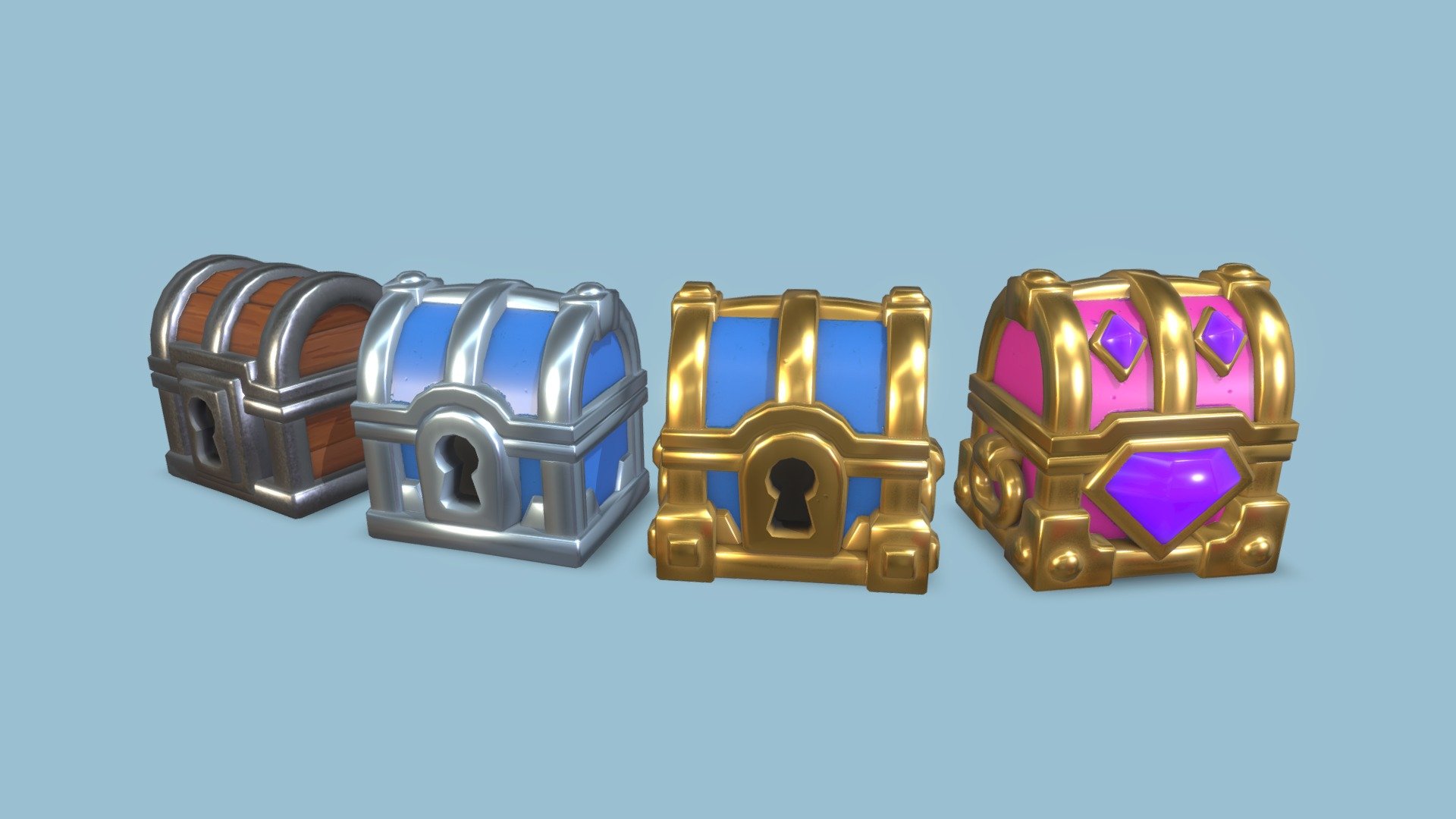 Stylised Gatcha / Loot Chests Bundle