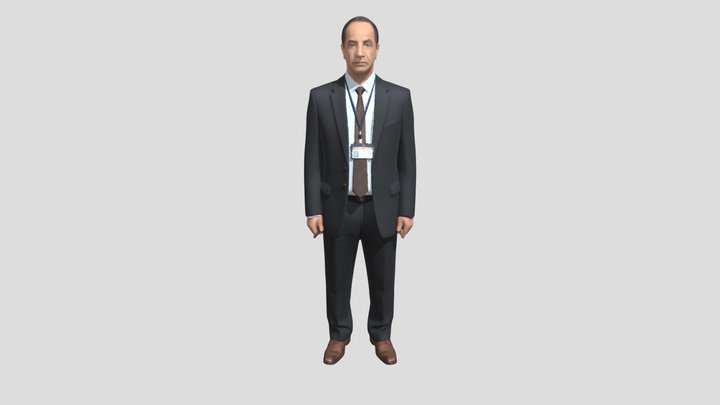 Businessman With ID Badge