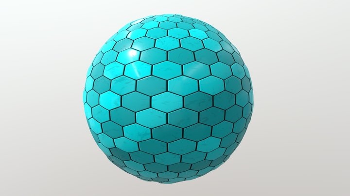 [Texture Display] Hexagon Tiles 3D Model