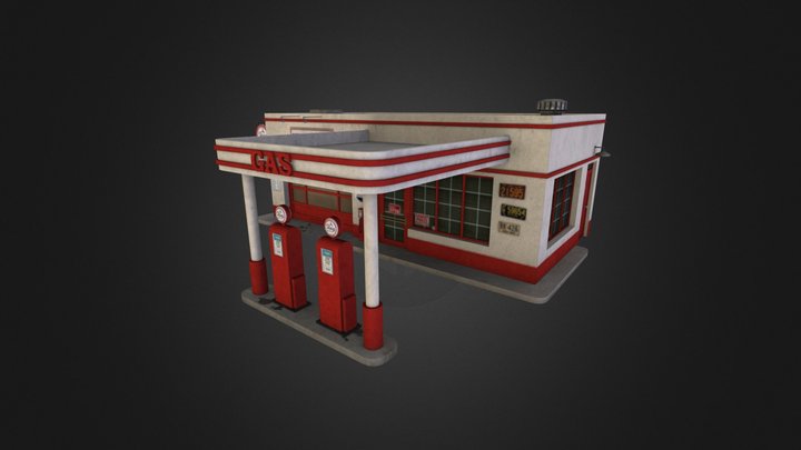 Retro City Pack Building 08 3D Model