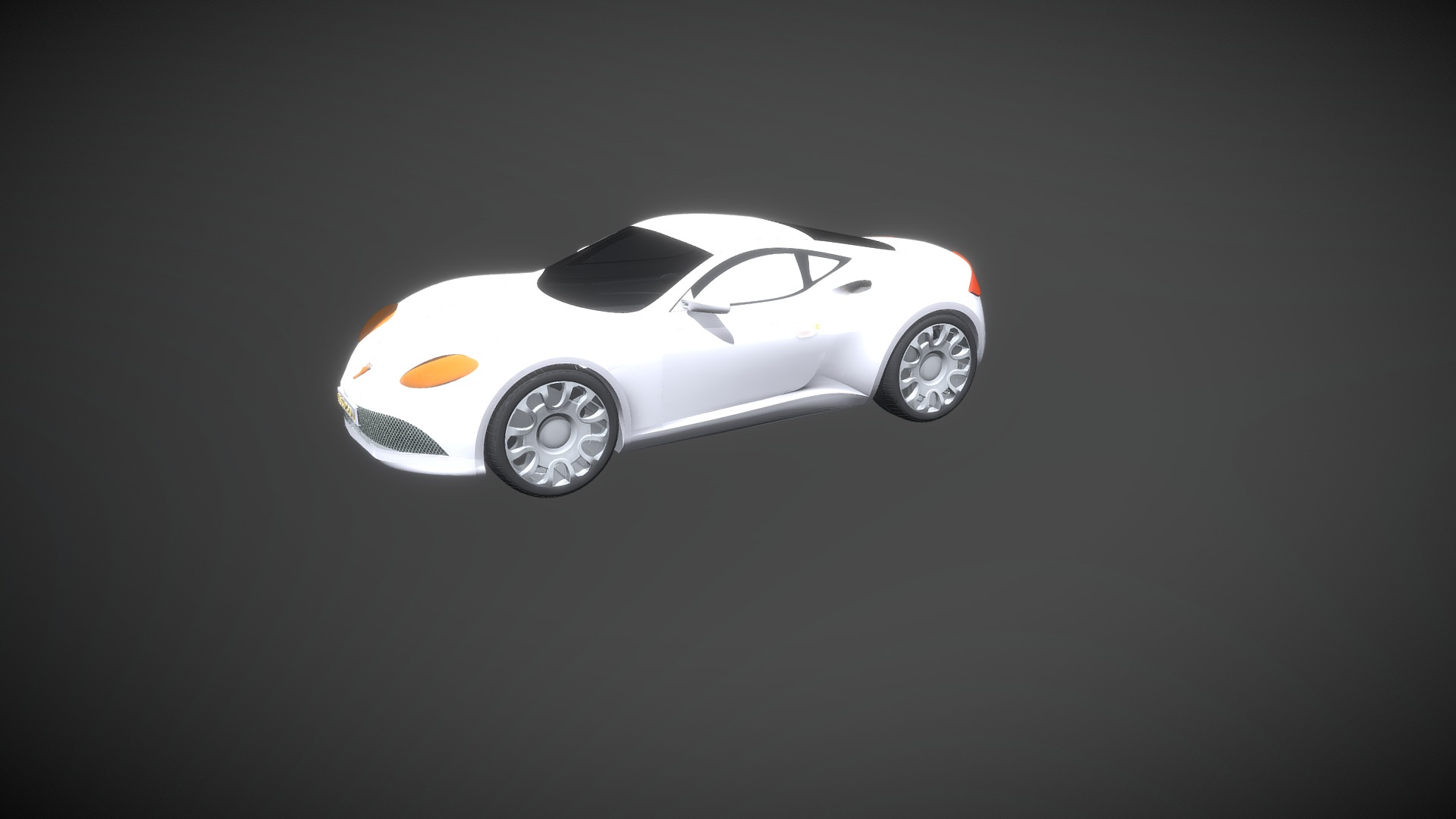 3D model Artega Sport car 3D CAD file - This is a 3D model of the Artega Sport car 3D CAD file. The 3D model is about a white car with a black background.