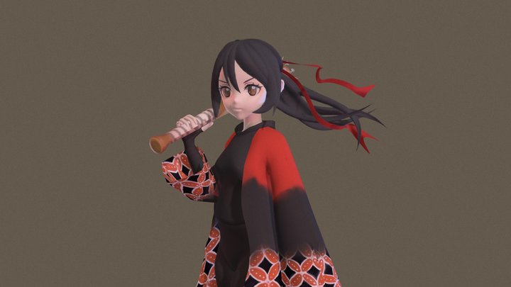 UAS 3D ART _ Zombie Apocalypse _ Rena 3D Model