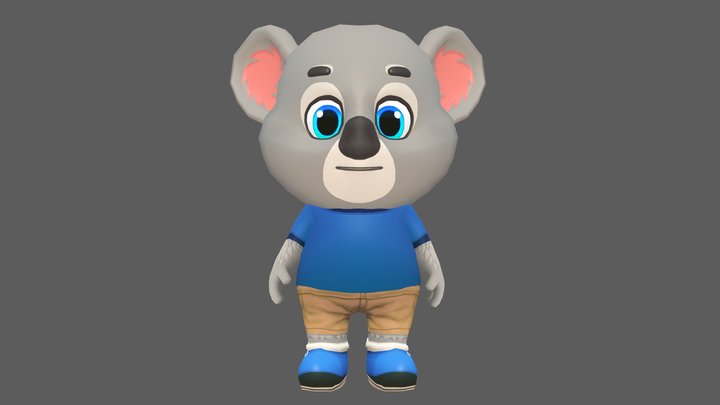 Koala Bear Animated Rigged 3D Model