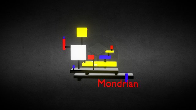 Mondrian Waiting for a Cab 3D Model