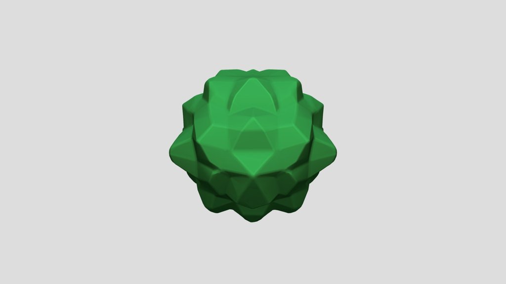 Low-poly alien blob shape