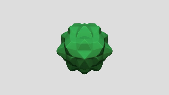 Low-poly alien blob shape
