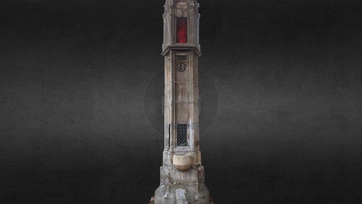 Gotische Lichtsäule Lux-Perpetua 1484 (Entwurf) 3D Model