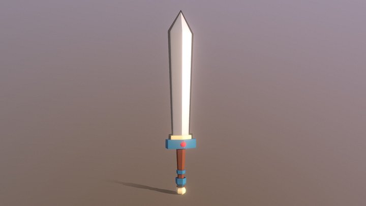 Blender Sword From Tutorial 3D Model