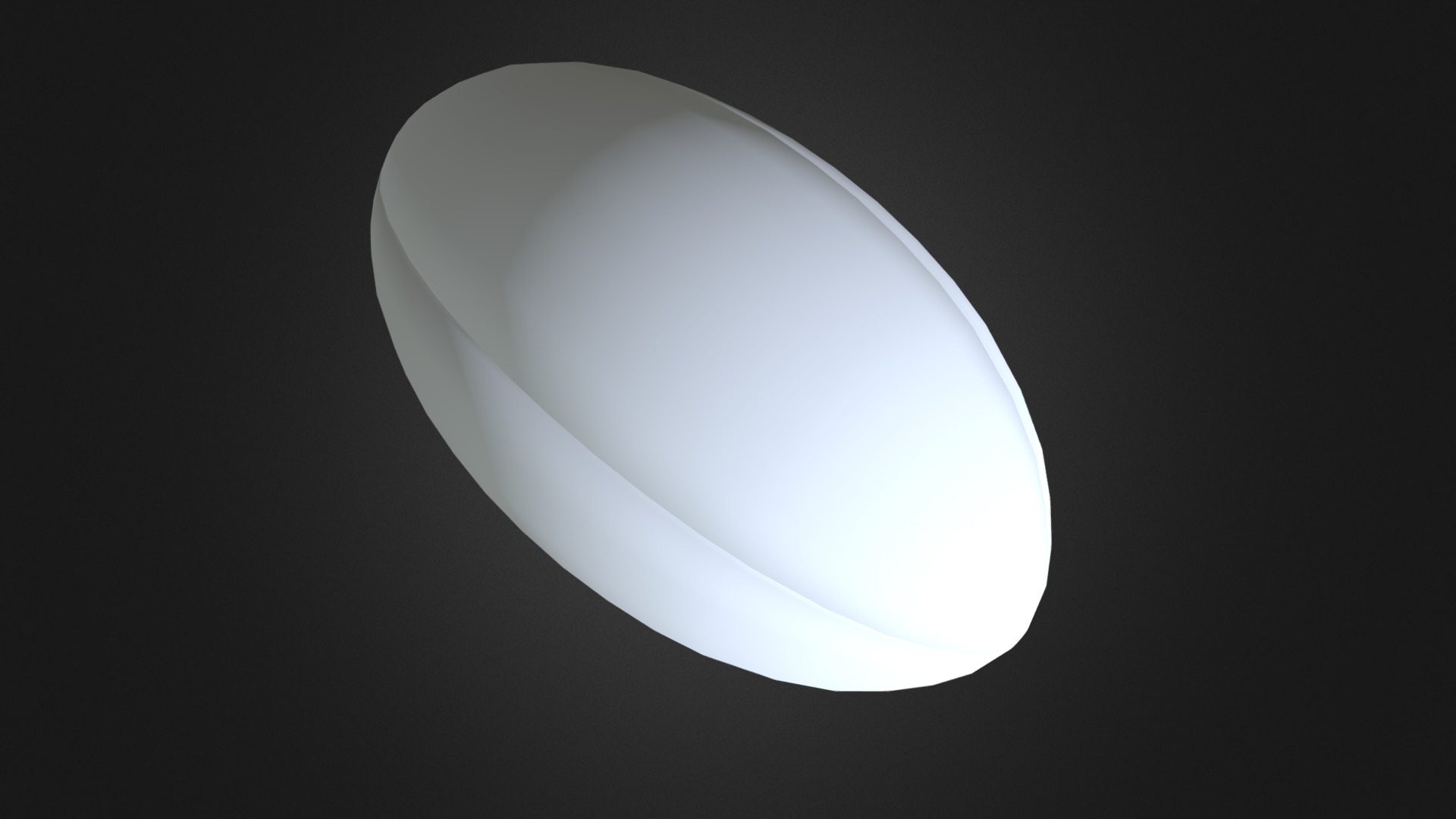 3D model Rugby Ball 3 - This is a 3D model of the Rugby Ball 3. The 3D model is about a white planet in space.