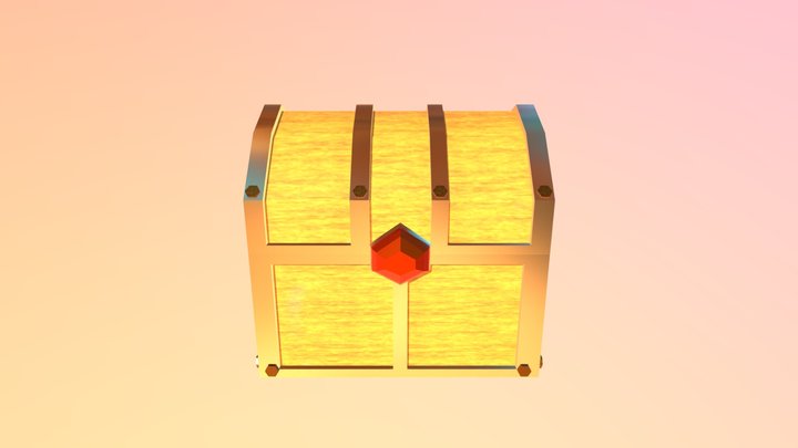 LowPoly Chest to Game 3D Model
