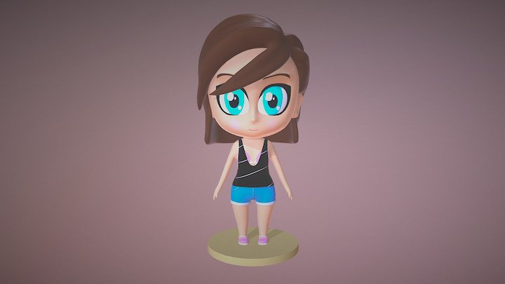 Chibi character 3D Model