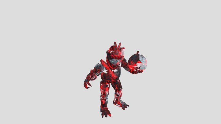 jack_o_chica_fnaf_red_messy 3D Model