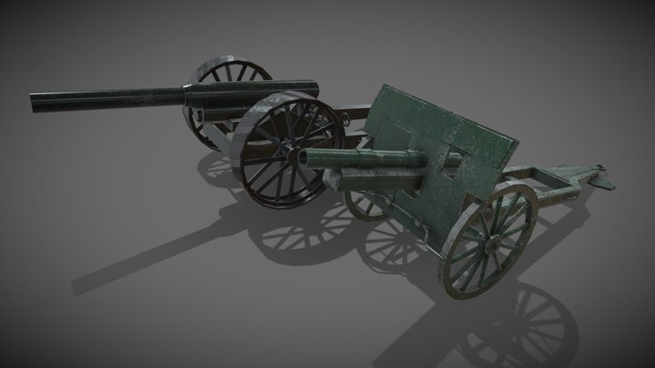 WW1 Artillery 3D Model