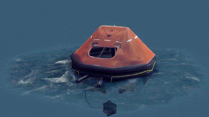 MK-7 Life Raft 3D Model