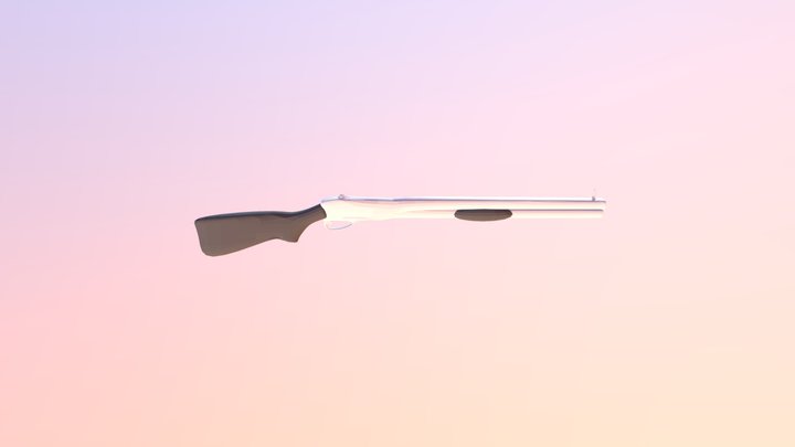 Shotgun Low Poly 3D Model