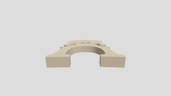 Cello bridge belgian chevalet violoncelle 3D Model