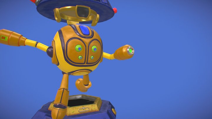 Megaman inspired bot 3D Model