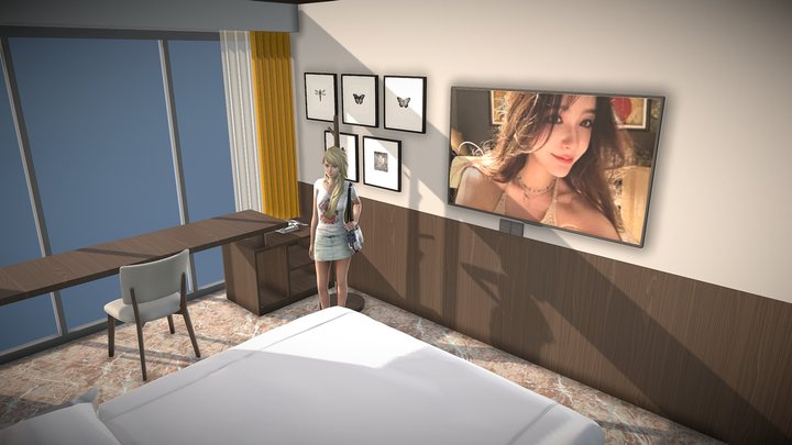 Single business economy room - 商务经济单人间 – Kostenloses 3D-Modell STL