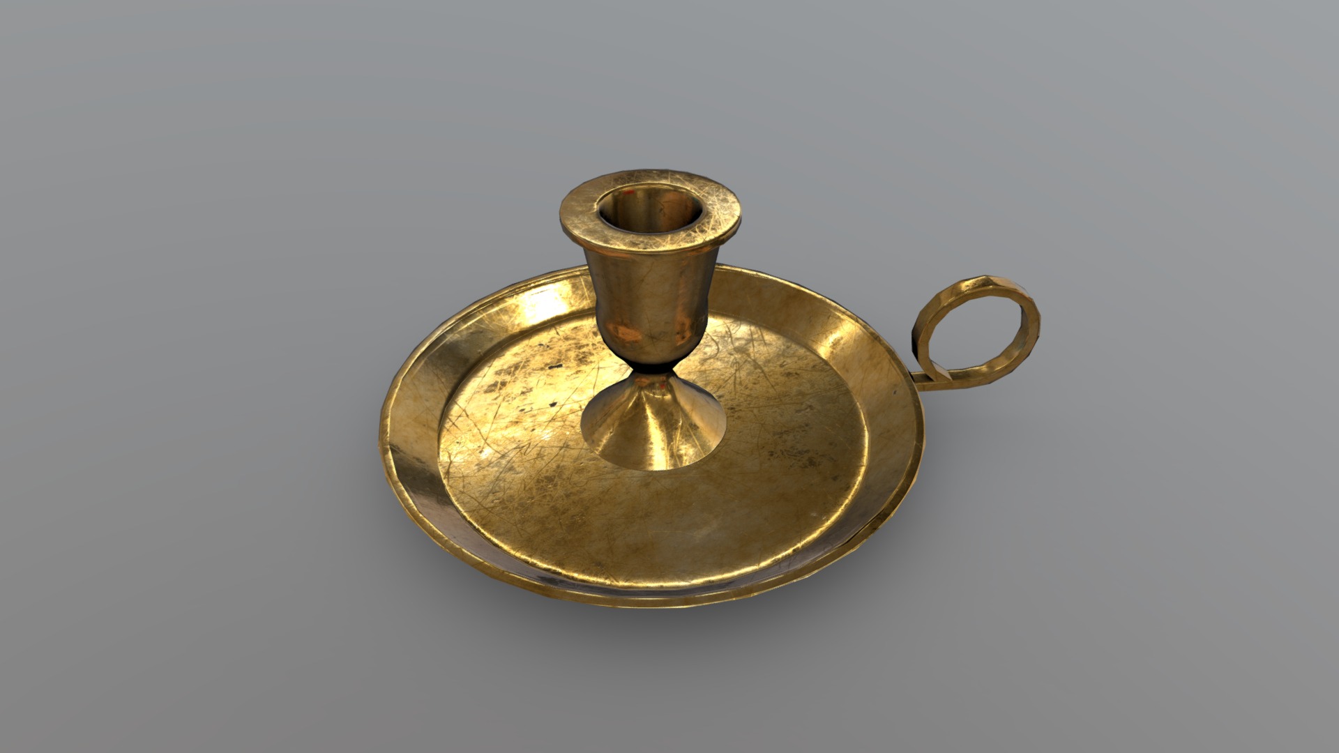 3D model Candle Holder - This is a 3D model of the Candle Holder. The 3D model is about a gold and silver ring.