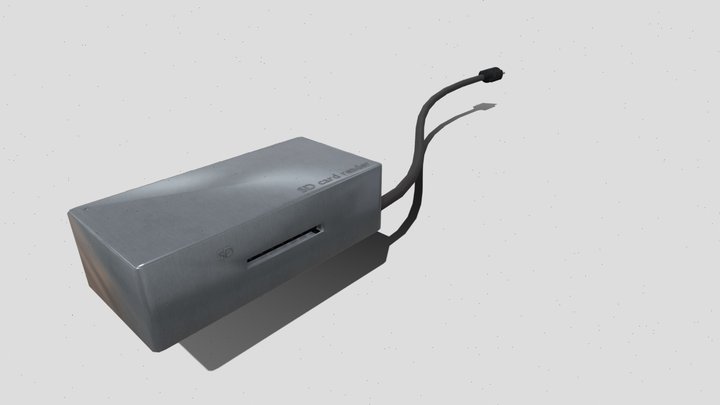 SD card reader steel 3D Model