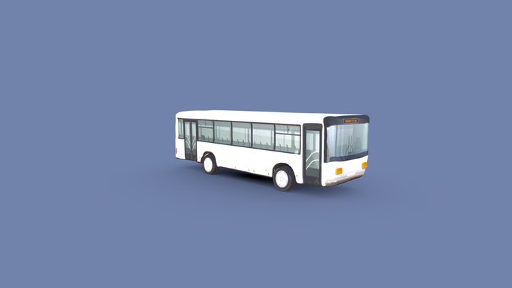 Public Bus Transportation Vehicle City Transit 3D Model