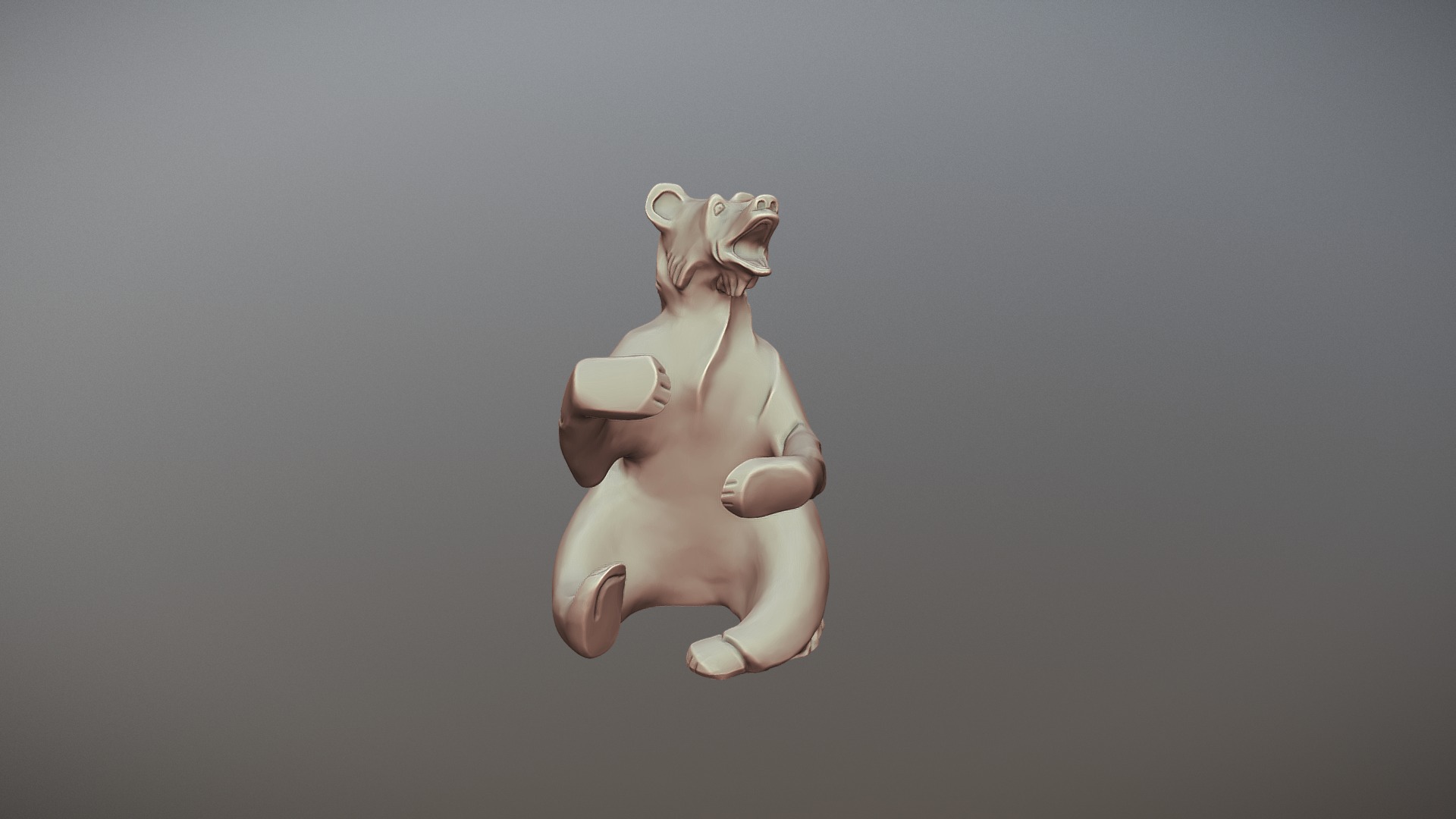 3D model Bear - This is a 3D model of the Bear. The 3D model is about a small clay animal.