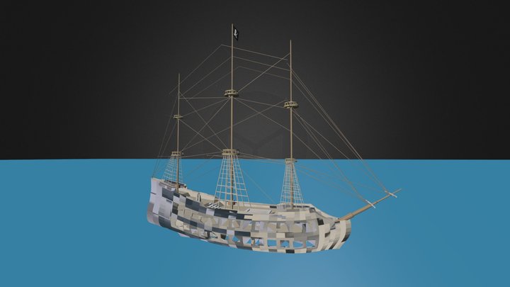 Tall Ship 3D Model