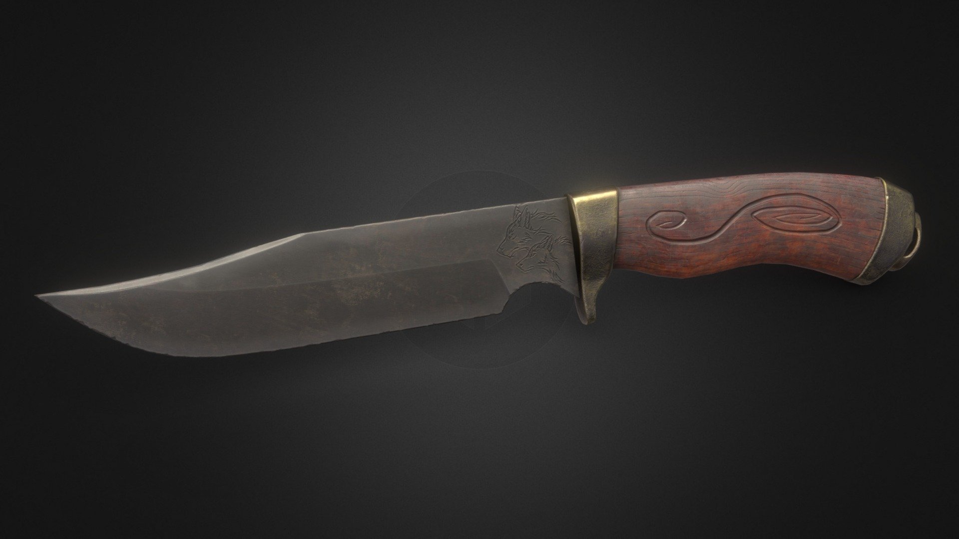 Hunting knife 3D model by Simplix [4ef604f] Sketchfab