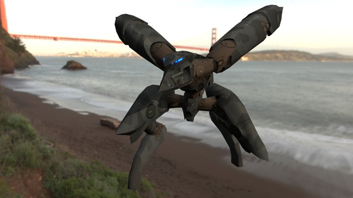 Super Smash Bros Brawl - Metal Gear RAY Trophy 3D Model
