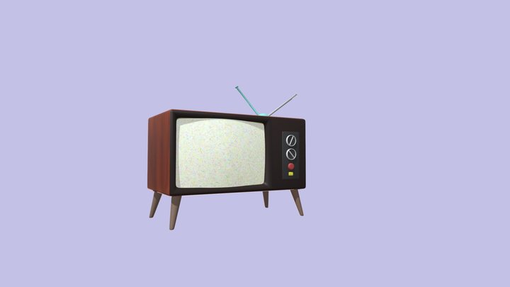 Retro Television 3D Model