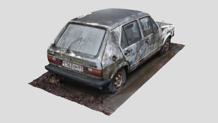 1982 Abandoned Volkswagen Golf Mk1 3D Model