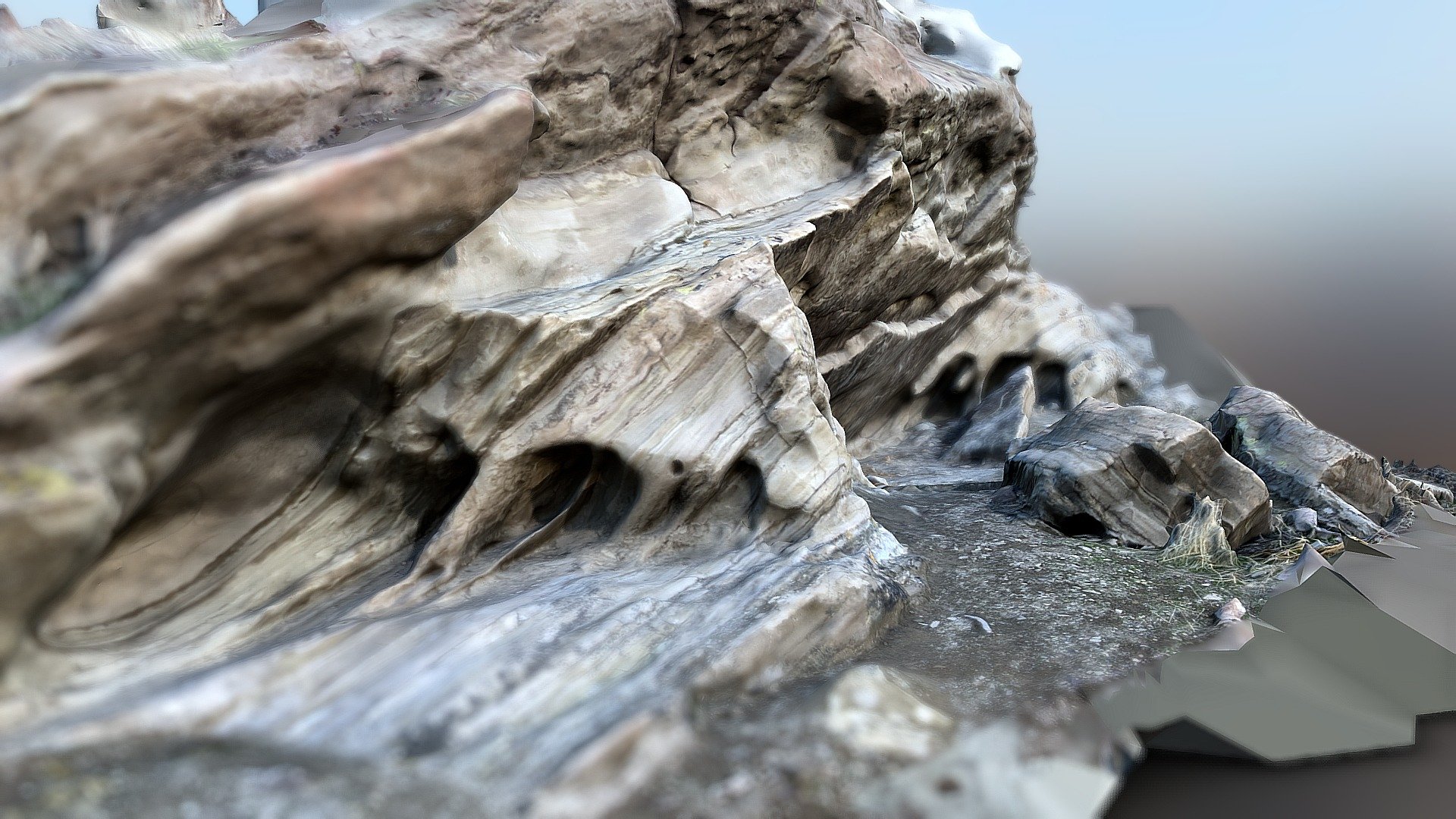 Vasquez Rocks National Park Rocks Outcrop Scan - Buy Royalty Free 3D