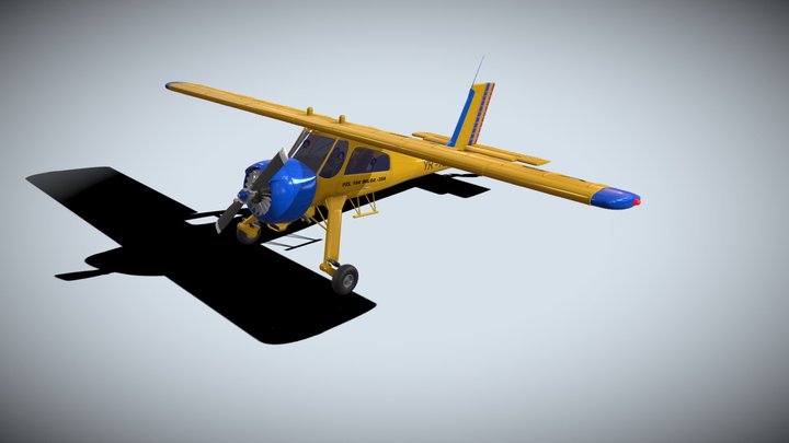 PZL 104 WILGA 3D Model