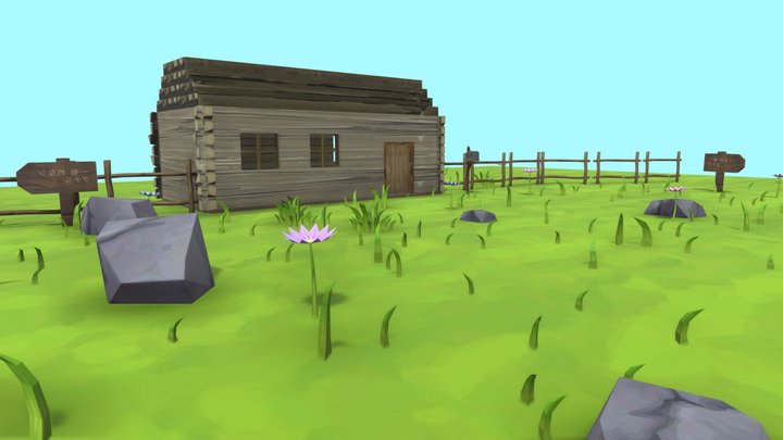 Wooden house 3D Model