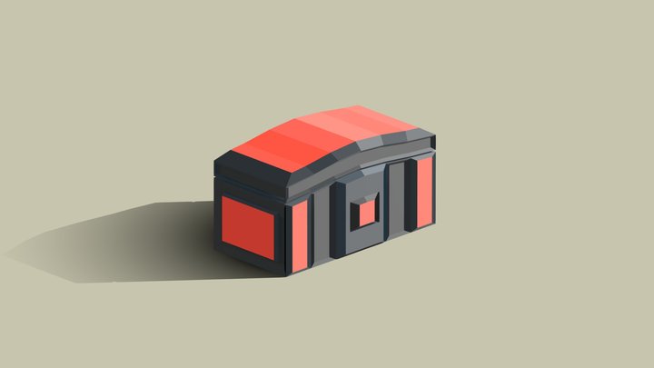 Low Poly Chest 3D Model