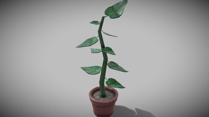 Stylised Potted Plant 3D Model