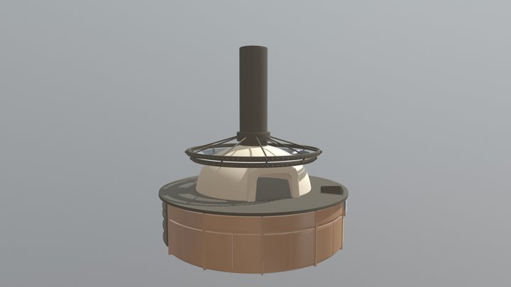 Circular Kitchen 3D Model