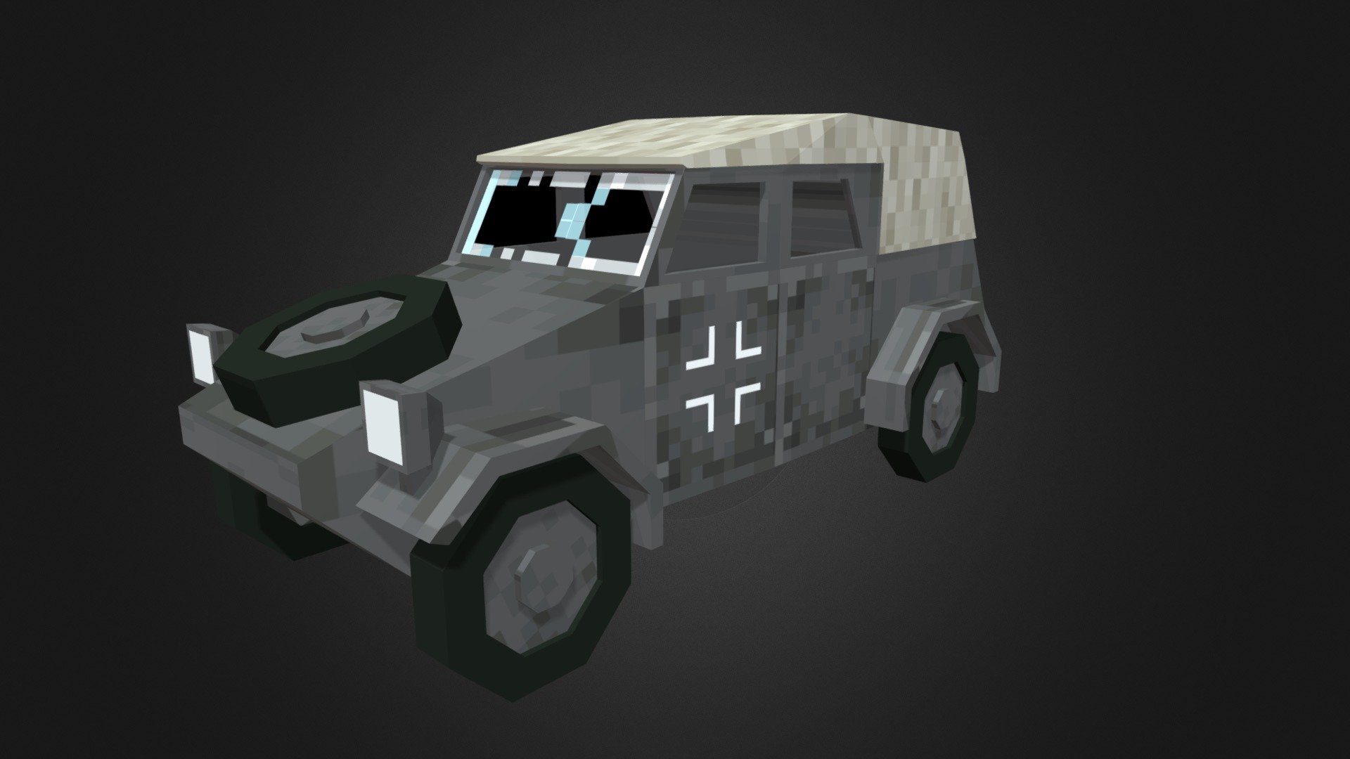 Minecraft Kubelwagen 3D model by BocajLegMeat [4efc92b] Sketchfab