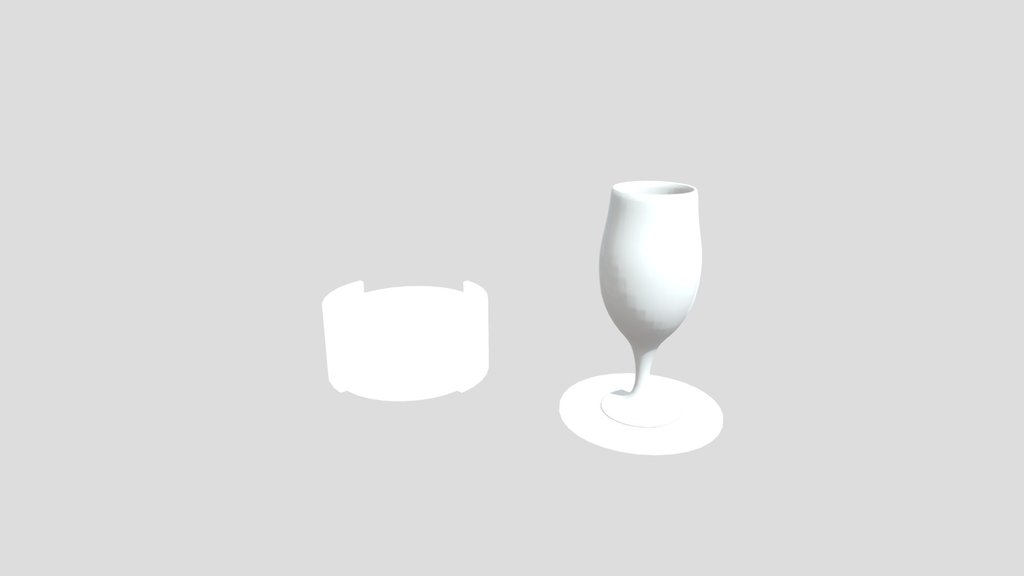 Wooden Coaster With Wine Cup