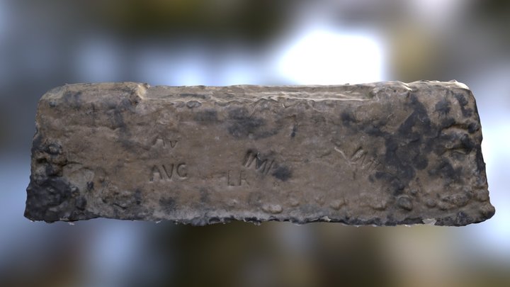 Lingote de plomo del Bou Ferrer en Vilamuseu 3D Model