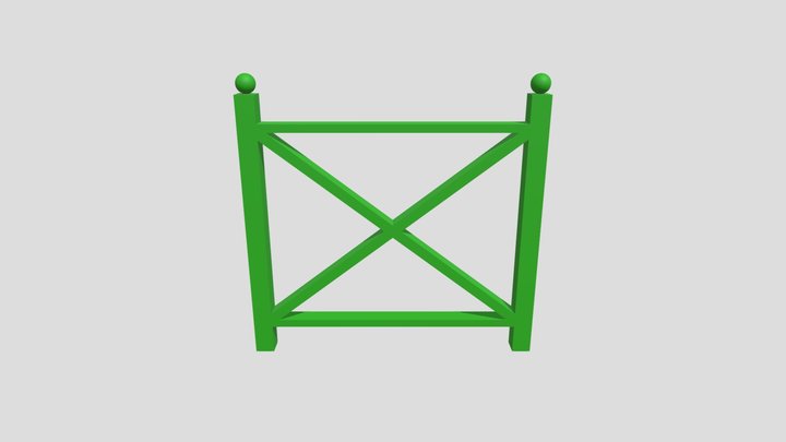 Fence [low poly] - Barrière [faible poly] 3D Model