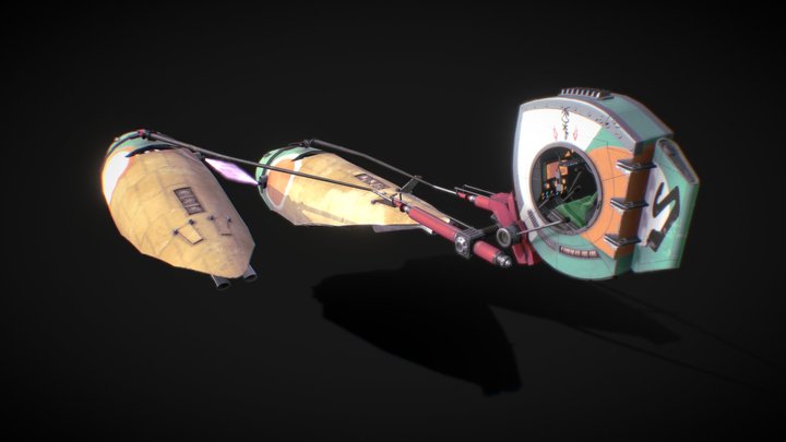 Teemto Pagalies' Podracer 3D Model